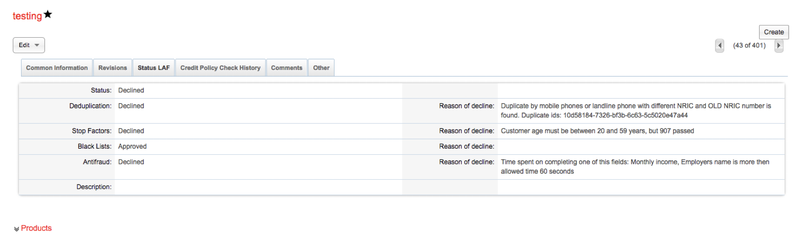 Каталог продуктов
